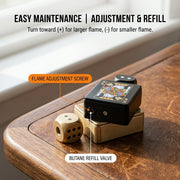 Rotating Dice Card Jet Lighter