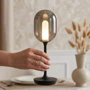 Oval Glow Glass LED Table Lamp