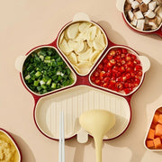 Flower-Shaped Divided Food Tray