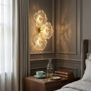 Fiorella Textured Glass Flower Wall Sconce Lamp