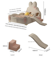 Jumpy Rabbit Cozy Kids Slide Bed