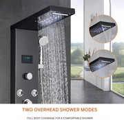 Rainfall Nordic Bathroom Digital Panel Waterfall Shower Set