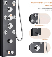 Rainfall Nordic Bathroom Digital Panel Waterfall Shower Set