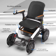 Climb Assist Lightweight Foldable Electric Mobility Wheelchair