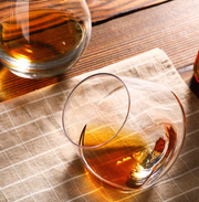 Tilted Base Whiskey Rocking Glass