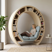 Reading Orbit Bookshelf Nook Chair