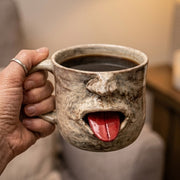 Tongue-Out Face Handmade Ceramic Mug