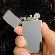 Simple Brushed Ultra Thin Windproof Copper Lighter