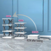 Space Saving Foldable Stackable Shoe Storage Rack