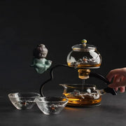 Calm Brew Zen Style Glass Traditonal Teapot