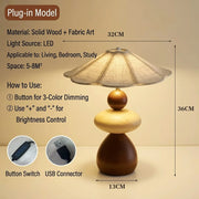 Zen Style Wooden Table Lamp
