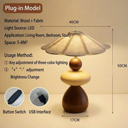 Zen Style Wooden Table Lamp