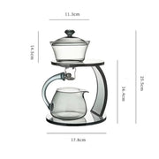 Smooth Arch Glass Magnetic Teapot Set
